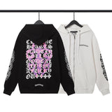 CHH Chrome Heart Hoodie Crowe hooded sweater loose casual terry jacket