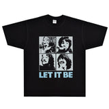 Rock Star T Shirt T-shirt Beatles Rock American Street Retro Loose Short Sleeve