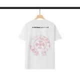 CHH Chrome Heart T Shirts Chrome Hearts Pink Sanskrit Print Short Sleeve T-Shirt