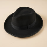 Walter White Fedora Autumn and Winter Men's Versatile Top Hat British Retro Outdoor Casual Fashion