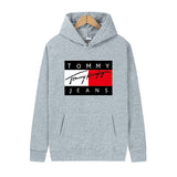 Tommy T Hoodie Hooded Sweater Fleece Print