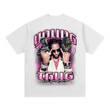 Hip Hop Rapper T Shirt Short Sleeved T-shirt European and American High Street Fashion Brand Top