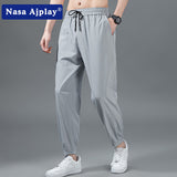 Nasa Sweatpants Black Pants Men's Summer Thin Fashion Brand Student Loose