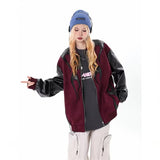 Unisex Baseball Jersey Loose-fitting Leather Baseball Jacket