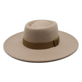 Walter White Hats Solid Color Wool Autumn and Winter Warm Outdoor Oval Ring Top Hat