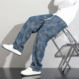 Unisex Jeans Summer Vintage Loose Straight Pants Trousers