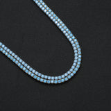 Zircon necklace full zirconium single row chain