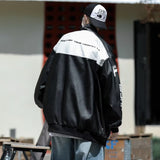 Unisex Baseball JerseyPU Leather Jacket Pilot Bike Suit