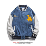 Men's Baseball Jacket Spring Baseball Jacket Men's Vintage Loose Casual