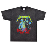 Rock Star T Shirt Metallica Justice for All T-shirt Rock Band American Style Loose Vintage