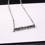 Chrome Heart Necklace Letter Bead Chain Necklace