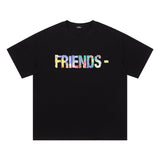 Vlone T Shirt Spring Summer Color Big V Letter Crew Neck