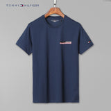 Tommy T Shirts Printed T-shirt Tommy Men's Short Sleeve Cotton round Neck Slim Fit