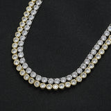 Zircon necklace with tennis chain