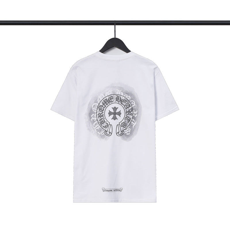 CHH Chrome Heart T Shirts Sanskrit cross logo short-sleeved men's T-shirt