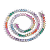 Zircon necklace colorful