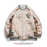 Men's Baseball Jacket Spring Stitching Baseball Uniform Men's Loose Vintage Jacket