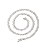 Zircon necklace heart-shaped chain
