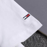 Tommy T Shirts Tommy Chest Embroidered Logo round Neck Short Sleeve T-shirt