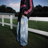 Unisex Jeans Autumn Loose Straight Wide Leg Pants Casual