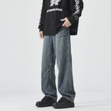 Unisex Jeans Loose Wide Leg Jeans Straight Casual Pants