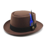 Walter White Hats Woolen Top Hat Dome Billycock Gentleman Fedora Hat