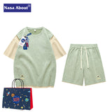 Nasa Tracksuit Summer Men's Short Sleeve T-shirt Shorts