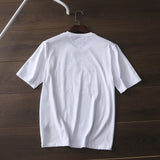 Tommy T Shirts Tommy Men's Rabbit Printed Embroidered Logo round Neck Short Sleeve T-shirt