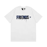 Vlone T Shirt Spring and Summer Plaid Big V Pattern