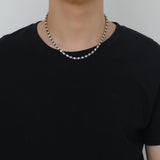 Zircon necklace blue and white zircon tennis chain