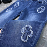 CHH Chrome Hearts Jeans Unisex Casual Loose Jeans