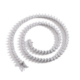 Zircon necklace three prongs love tennis chain