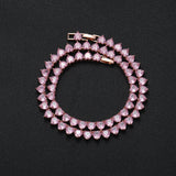 Zircon necklace heart shaped stone