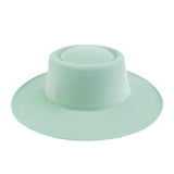 Walter White Fedora Flat Top Hat Fashion Knight Dome Woolen Hat Autumn and Winter Fur Felt Hat