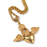 Jewelry Hip Hop Stainless Steel Pendant Necklace Punk Rock Rapper