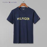 Tommy T Shirts Printed T-shirt Tommy Men's Short Sleeve Cotton round Neck Slim Fit