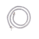 Zircon necklace single row chain
