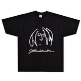 Rock Star T Shirt John Lennon Imagine T-shirt Rock Loose Style American Retro Short Sleeve