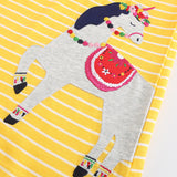 Girl Dress Children's Summer Clothing Princess Dress Cartoon Embroidered Vest Dress Knitted Cotton Girl