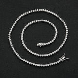 Zircon necklace clavicle chain single row chain