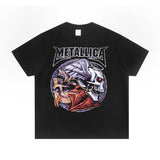 Rock Star T Shirt Washed Old T-shirt Loose Street