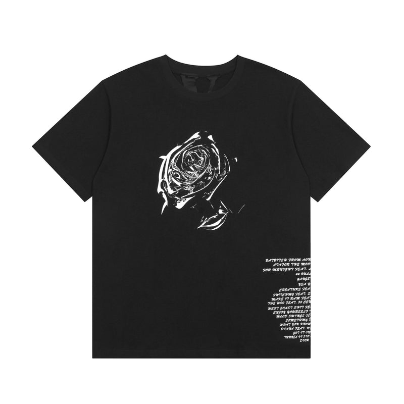 Vlone T Shirt Spring/Summer Pattern Crew Neck Short Sleeve