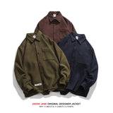 Men Long-Sleeved Shirt Spring Long Sleeve Shirt Men's Casual Baggy Coat Jacket
