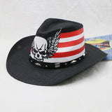 Walter White Fedora Western Cowboy Hat Black Men's Outdoor Skull Straw Hat