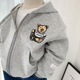 Boy Jacket Boy Hooded Coat Children's Korean-Style Cartoon Spring and Autumn Clothing Children's All-Match