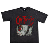 Rock Star T Shirt Obituary Band T-shirt Short Sleeve Loose Fashion Brand