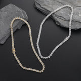 Zircon necklace bagged square zircon tennis chain