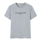 Tommy T Shirts Summer Clothes T-shirt Crew Neck T-shirt Solid Color