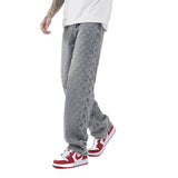 Unisex Jeans hiphop ins design sense jeans loose
