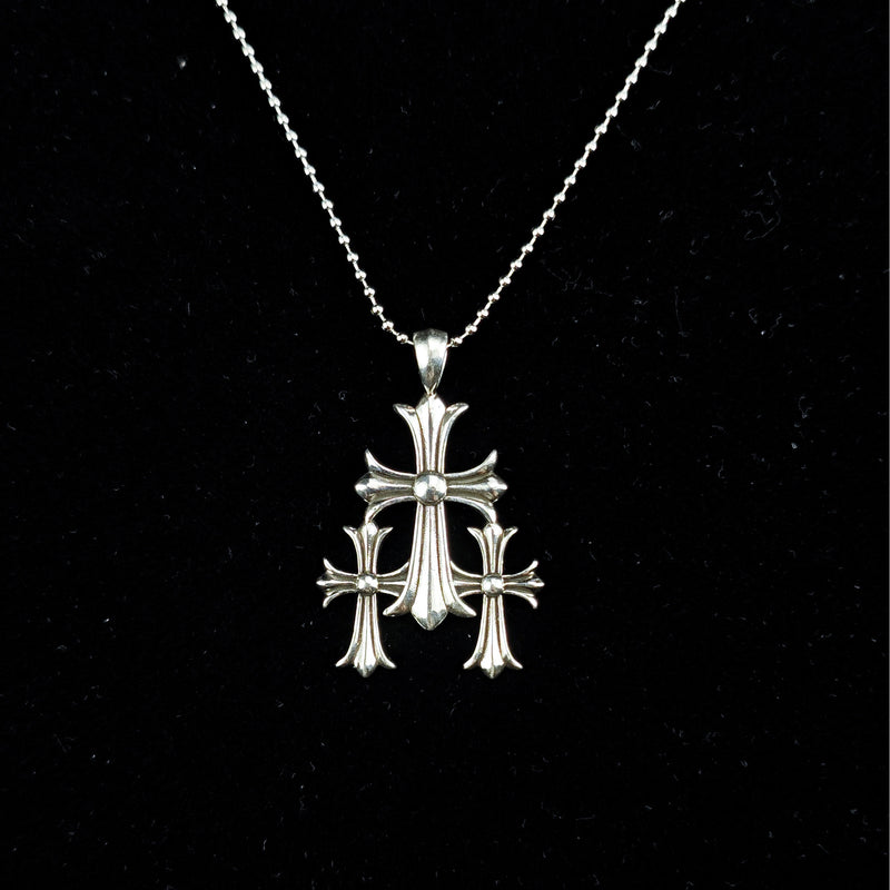 Chrome Heart Necklace Cross Pendant Necklace